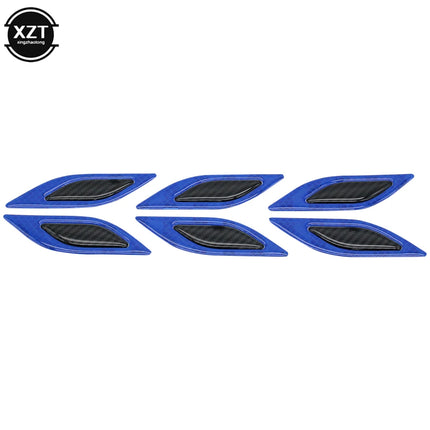 6Pcs/Set Car Reflective Carbon Fiber Sticker 3D Car Styling Reflective Strips Night Safety Warning Reflector Tape Stickers Decal