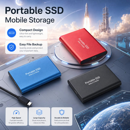 Tough Solid State Hard Disk Comes With Great Anti Shock Performance Mini Portable SSD With Mass Data And Large Capacity