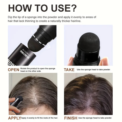 14 Color Temporary Hairline Powder Stick,Waterproof Hairline Filling Powder,Hair Shadow Powder,Hair Shading Sponge Pen