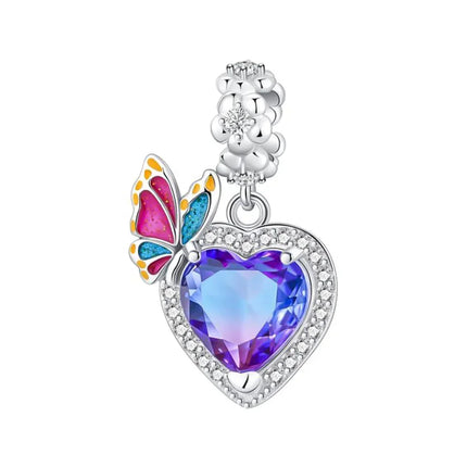 Original Charms 925 Sterling Silver Butterfly Pendant Dragonfly Flowers Bead For Women Necklace DIY Bracelet Fine Jewelry Gift
