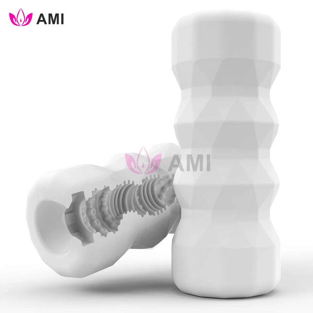AMI Adult Sex Toys Electric Massager Lifelike Vagina Male Masturbation Cup Silent USB-Rechargeable Pocket-Sized Pussy Sex Toy