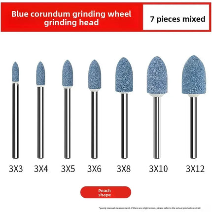 Small grinding wheel grinding head Blue corundum 3mm metal rust removal polishing electric grinding head