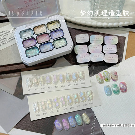 9 colors aurora free wash nail polish solid variable glue smooth soaking UV semi-permanent paint varnish oil painting glue