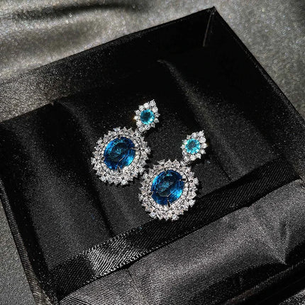 3Pcs/set For Women Girls Party  Elegant Luxury Fashion Crystal Zircon Necklace Earrings Ring Wedding Bride Jewelry Set Gifts