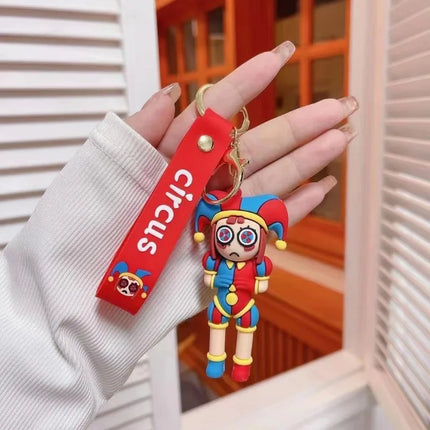 Magic Digital Circus Keychain Cross-Border Pamney Clown Rabbit Doll Doll Bag Car Keychain blocks  конструктор