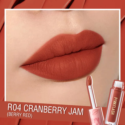 PINKFLASH Lipgloss Matte Lipstick Soft Moisturizing Red Nude Pink Melting Lip Cream Waterproof Makeup Not Fade Lip Gloss Liptint