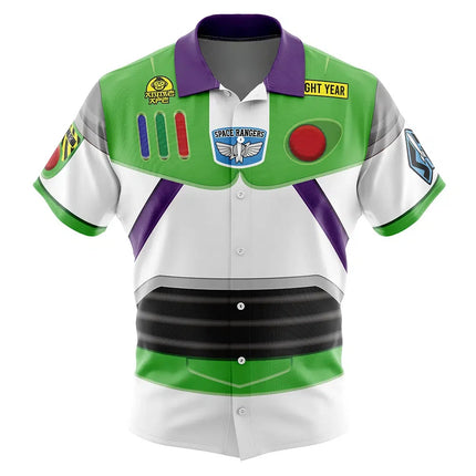 Woody Toy Story Button Up Hawaiian ShirtFashion Trend Breathable Loose Versatile Casual Sports Summer Men