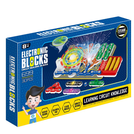 STEM Education Building Blocks Electronic Science Physics Technology Experiment New Toy Set Gift for Children Birthday