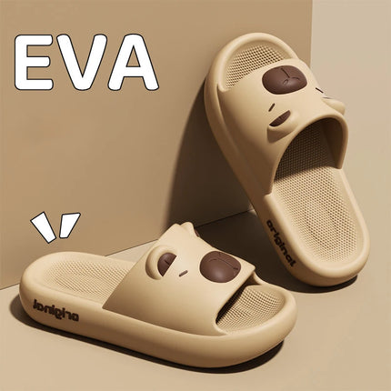 Capybara Cute Cartoon Slippers Sweet Indoor Outdoor Antislip Slides Thick Soft EVA Soles Kawaii Shoes