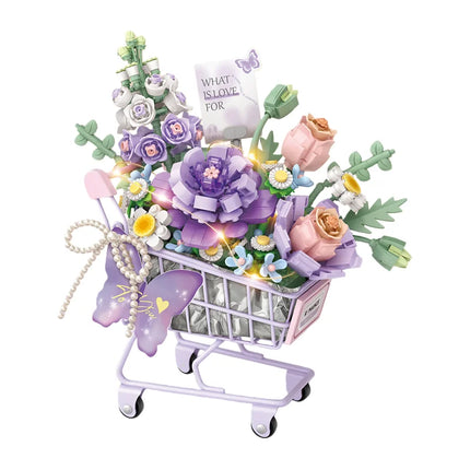 LOZ Building Blocks Flower Model Kit DIY Assembly Artificial Flower Educational Toy Desktop Ornament Valentine Gift for Girls