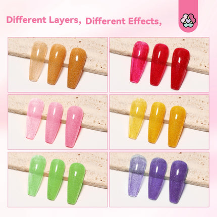 SAVILAND 12 Color Glitter Nail Polish Set Air Quick Dry Non Gel with Base Top Coat Holographic Shimmer Lacquer for Manicure