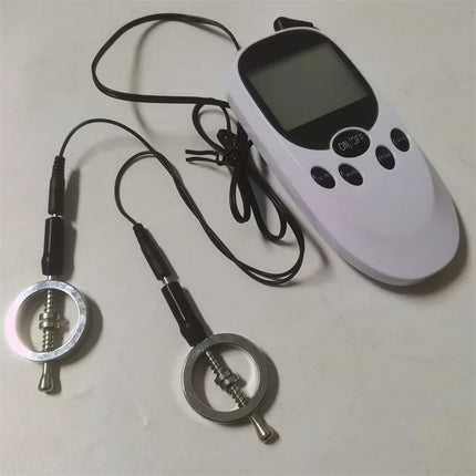Metal Nipples Clips Labium Clamps Clitoris Stimulation Electric Shock Breast Sucker Sex Toys for Women Men Couples Flirting Game