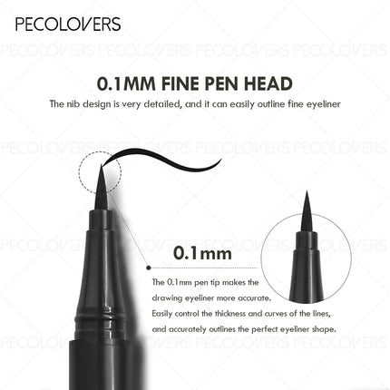 1 Set 3 Pcs Black Liquid Eyeliner Pen, Waterproof High Pigmented, Easy To Color, for All Eye Shapes, Natural Eye Makeup Finish