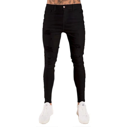 New 2025 high-quality Fashion Casual Cotton Business Black Denim Pants Male Trousers Men's Stretch Regular Fit Jeans S-XXXL