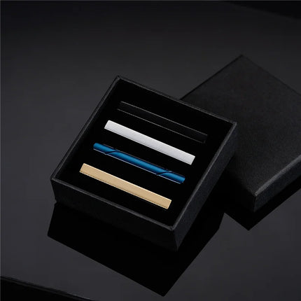 Tie Clip For Men Business Party Minimalist Tie Clips And Cufflinks To Man Shirt Gift Box Jewelry Men's Cuff Man Fashion Lawyer