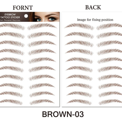 6D Eyebrows Sticker Water Transfer Hair-like Eye Brow Tattoo Stickers Long Lasting False Eyebrow Enhancers Eye Brow Cosmetics