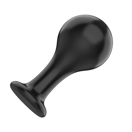 Black Smooth Butt Plug with Flared Base Prostate Massager for Men And Women Beginner Anal Training Toy