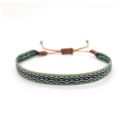 KKBEAD Colombia Bracelet Cloth Fabric Bracelets for Women Men Handwoven Braided Wristband Gift Wholesale Boho Friendship Jewelry