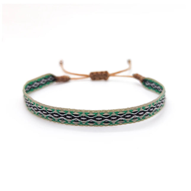 KKBEAD Colombia Bracelet Cloth Fabric Bracelets for Women Men Handwoven Braided Wristband Gift Wholesale Boho Friendship Jewelry