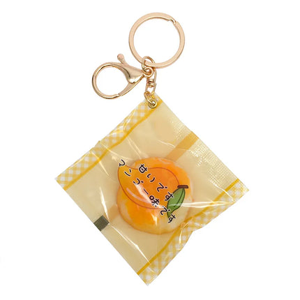 Simulated Japanese Pineapple Bag Keychain Candy Inflatable Bag Pineapple Bread Knead Happy Slow Rebound Stress Relief Pendant