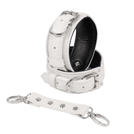 Professional BDSM Red Leather Harness Set Collar Handcuffs Restraint Kit for Women Slave Role Play Fetish Gear Adult Game Toy