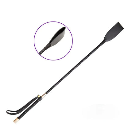 30-60CM Black PU Leather Spanking Paddle Long Whip Flirting BDSM Flogger Sex Toys For Woman G Spot Sex Shop