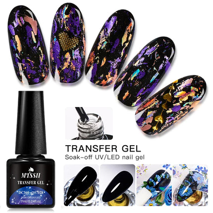 7ml Transfer Foil Nail Gel Polish Semi-Permanant Varnish For Adhesive Sticker Nail Glue Soak Off UV LED Gel Nail Art Gel