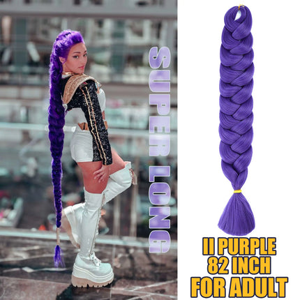 82 Inch XP Crochet Jumbo Braiding Hair Long Kanekalon Synthetic Braids Crochet Hair Extensions Pre Stretched  For Black Women