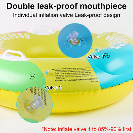 1PC Vibrant Color Thickened Inflatable Swim Ring, Adult Underarm Swimming Ring for Summer