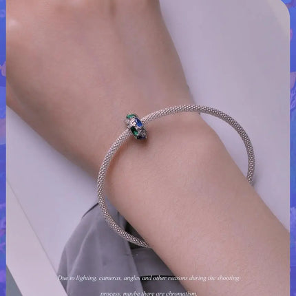 BAMOER 925 Sterling Silver Dreamy Ocean Series Dazzling Crab Beads Seahorse Pendant Charms for Women Bracelet and Necklace DIY