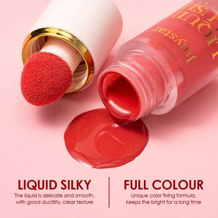6 Color liquid powder blusher is durable and natural, easy to mix, light in texture, suitable for all skin colors, and suitabl
