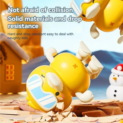 Baby Clockwork Yellow Duck Toy Cartoon Early Education Puzzle Toy Jump Duck Safe Material Training Baby Reaction Hand on Ability