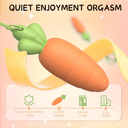 Cute Carrot Vibrating Powerful Mini Bullet 9 Modes for Women Clitoris Stimulator Dildo Adult Sex Toy  Anal Massage Vibrator