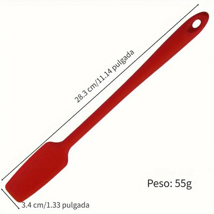 Long Handle Silicone Spatula for Kitchen, Jar Scraper Spatula, Non-Stick Rubber Scraper, Smoothies, Blenders Cooking Baking