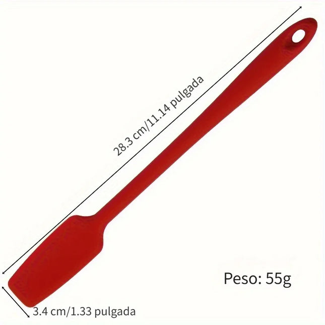 Long Handle Silicone Spatula for Kitchen, Jar Scraper Spatula, Non-Stick Rubber Scraper, Smoothies, Blenders Cooking Baking