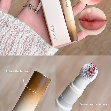 Gege Bear Velvet Matte Lip Powder Cream Long-Lasting Moisturizing Lipstick Autumn-Winter Color Natural-Looking Lip Stain