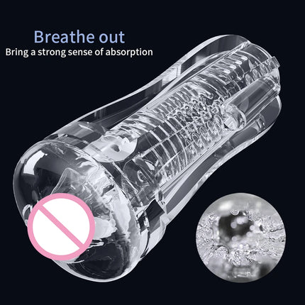 Adult Male Masturbator Cup Soft Pussy Sex Toys Transparent Vagina Men Endurance Exercise Sex Supplies Vacuum Pocket Cup for Men