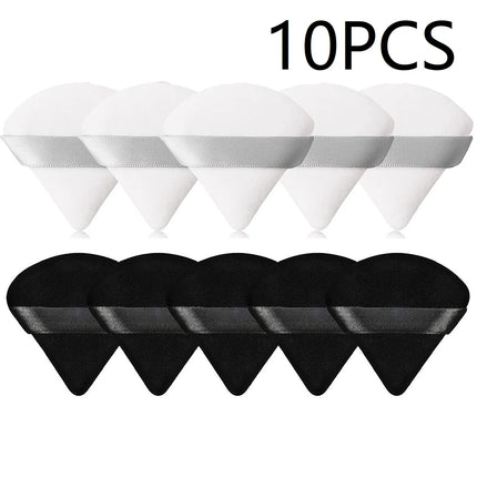 10PCS Puff Triangle Makeup Beauty Sponge Puff Triangle for Powder Makeup Blender Finger Puff Make Up Accessories Cosmetics PF03