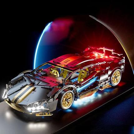 Technical Racing Sport Car Model Building Blocks technic adults 1:14 DIY Supercar Brick Puzzle Toys Kid Adult Gift（1280+granule）