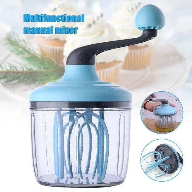 Multifunctional Manual Whisk Semi-automatic Egg White Cream Cake Egg Hand Mixer Hand Crank Beater Household Kitchen Gadget