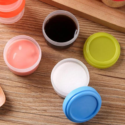 4Pcs 35ml Salad Dressing Containers To Go Plastic Twist Top Sauce Condiment Container With Lid Lunch Box Accessories