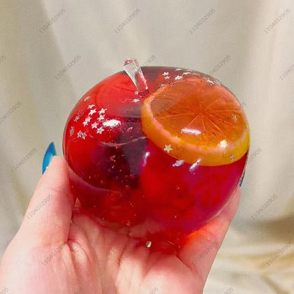 Big Apple Stress Ball Apple Fidget Toys Non-Bounce Squeeze Ball ASMR Sensory Toys for Kids & Adults Anti-Stress Festival Gifts