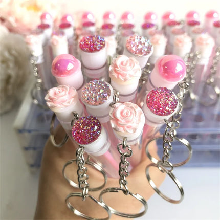 Gold Eyelash Brushes Spoolies Reusable Lash Mascara Wands In Tubes Eyebrow Comb Container Applicators Tools With Keychain