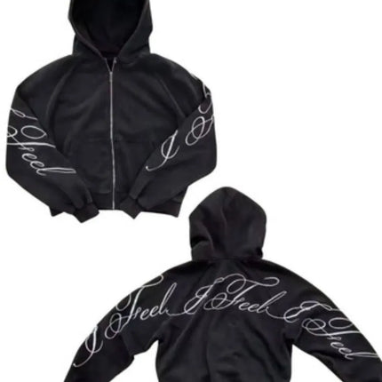 American Street Fashion Trend Joker Zipper Hoodie Women Harajuku Y2K New Hip Hop Punk Loose Sweatshirt Couple Casual Warm Hoodie