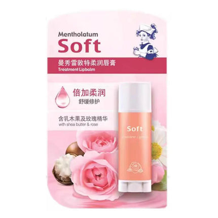Mentholatum Ultra Moisturizing Lip Balm with Shea Butter & Rose Essence Soothing Hydrating Lip Care