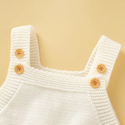 Baby Bodysuit Knitted Infant Girl Jumpsuit Sleeveless Tops Newborn Children Clothing 0-18M Overalls Fashion Solid Ruffles Romper