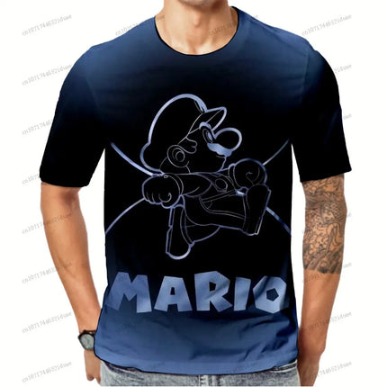 Personalized T-shirt 2026 Fashion 3D Print Quick Dry Super Mario Anime Tshirts Short Sleeve T-shirt Gym Clothes Man Summer New