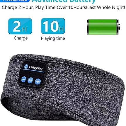 HOMEFISH BT Earphones Sports Sleeping Headband Elastic Wireless Headphones Music Eye Mask Wireless Bluetooth Headset Headband