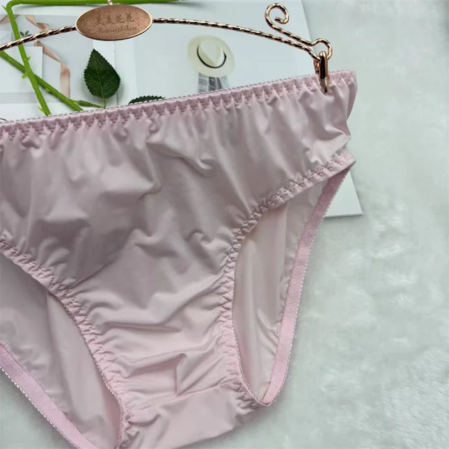 Ultra-Thin Silky Ice Silk Elastic Soft Close-Fitting Fabric Men's Daily Comfort  Underwear Breathable Briefs men underwear sexy