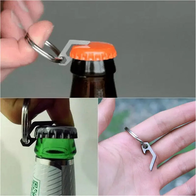 1-4pcs EDC Gear Mini Lightweight Bottle Beer Opener Keyring Pocket Utility Gadget Outdoor Camp Hike Camping Key Chains Opener